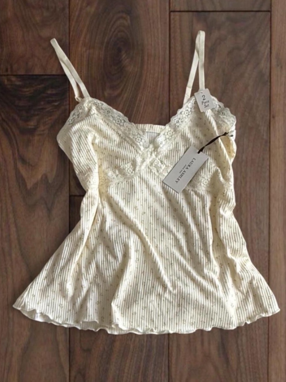 Laura Ashley Floral Lace Tank Top